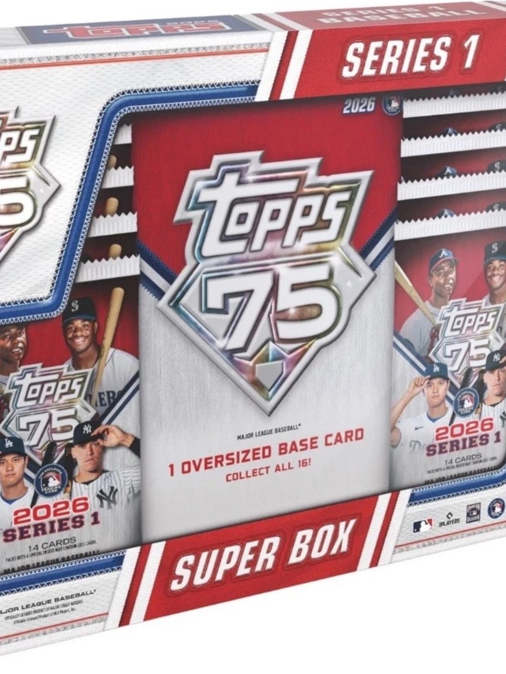 Topps 2026 Series 1 75th Anniversary MLB Super Box Baseball Trading Cards